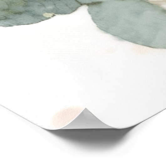 Delicate Flowers & Eucalyptus Wedding Welcome ポスター (角)