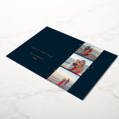 Delicate Foil Star Triple Photo Holiday Card 箔シーズンカード (回転した状態)