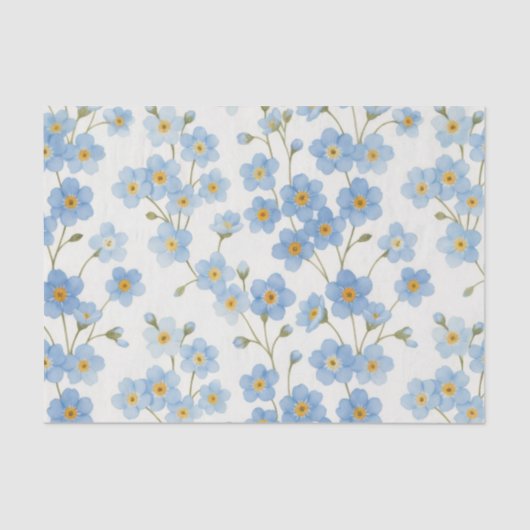 Delicate Forget-Me-Not Easter Tissue Paper 薄葉紙 (正面)
