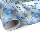 Delicate Forget-Me-Nots in Airy Blue ラッピングペーパー (ロールコーナー)