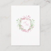 Delicate French Flora Crest Wedding エンクロージャーカード (裏面)