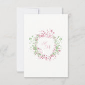  Delicate French Flora Crest Wedding 出欠カード (裏面)