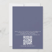 Delicate French Lavender Elegant QR Code Wedding 招待状 (裏面)