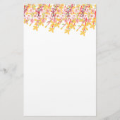 Delicate Garden Floral Monogram Stationery Paper 便箋 (正面)