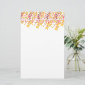 Delicate Garden Floral Monogram Stationery Paper 便箋 (スタンド正面)