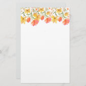 Delicate Garden Floral Monogram Stationery Paper 便箋 (正面/裏面)