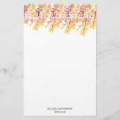 Delicate Garden Floral Monogram Stationery Paper 便箋 (正面)