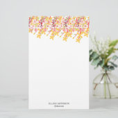 Delicate Garden Floral Monogram Stationery Paper 便箋 (スタンド正面)