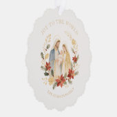 Delicate Glitter Holy Nativity Exquisite Christmas オーナメントカード (右)