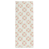 Delicate Gold Scrollwork & Pink Roses Floral ワインギフトバッグ (裏面)