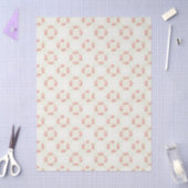 Delicate Gold Scrollwork & Pink Roses Floral 薄葉紙 (クラフト)