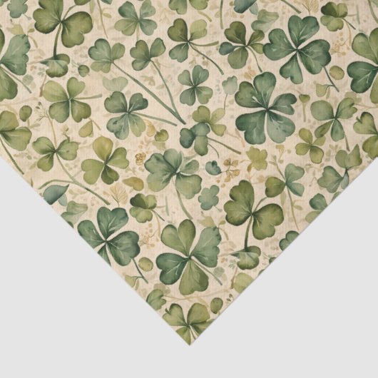 Delicate Green Shamrocks Seamless 薄葉紙 (詳細)