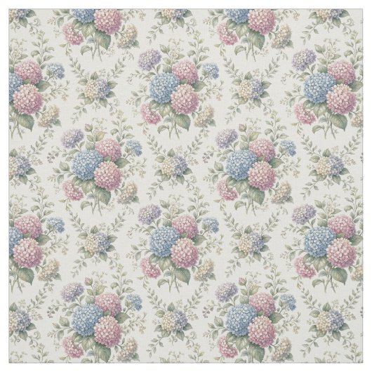 Delicate Hydrangea Flowers  ファブリック (見本)
