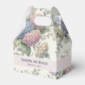 Delicate Hydrangea Flowers Wedding フェイバーボックス (正面サイド)