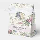 Delicate Hydrangea Flowers Wedding フェイバーボックス (正面サイド)