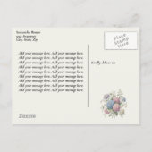 Delicate Hydrangea Flowers Wedding 案内ポストカード (裏面)