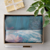 Delicate Icy Blue Mermaid Decoupage Paper v1 薄葉紙 (ギフト)