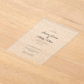 Delicate Lace Acrylic Wedding アクリル招待状 (レイダウン)