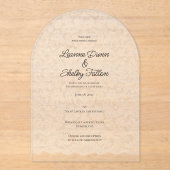 Delicate Lace Acrylic Wedding アクリル招待状 (正面)