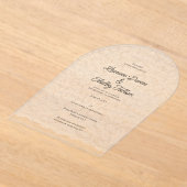 Delicate Lace Acrylic Wedding アクリル招待状 (レイダウン)