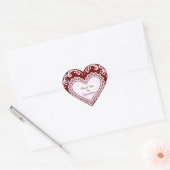 Delicate Lace Heart Card ハートシール (封筒)