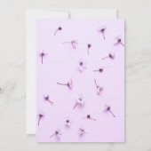 Delicate Lavender Lace Floral Wedding Invitation 招待状 (裏面)