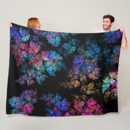 Delicate leaf ornaments フリースブランケット