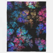 Delicate leaf ornaments フリースブランケット (正面)