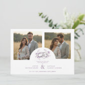 Delicate Lilac Wedding Rings Floral Wedding セーブザデート (スタンド正面)