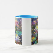 Delicate Lotus Flowers Blossoming in the Snow マグカップ (中央)