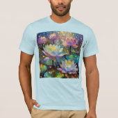 Delicate Lotus Flowers Blossoming in the Snow Tシャツ (正面)