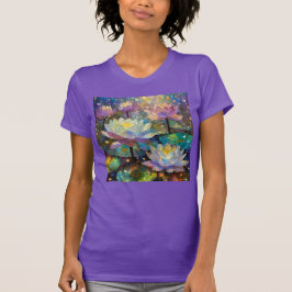 Delicate Lotus Flowers Blossoming in the Snow Tシャツ
