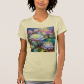 Delicate Lotus Flowers Blossoming in the Snow Tシャツ (正面)