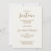 Delicate & Lovely Floral Sweet Sixteen Birthday  招待状 (裏面)