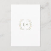 Delicate Meadow Wild Flower Wedding Menu Cards エンクロージャーカード (裏面)