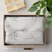 Delicate Meadow Wildflowers on Ivory White 薄葉紙 (ギフト)