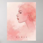Delicate Minimalist Woman in Pink Shades ポスター (正面)