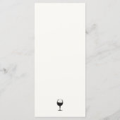 Delicate Modern Black and White Wedding Menu メニュー (裏面)