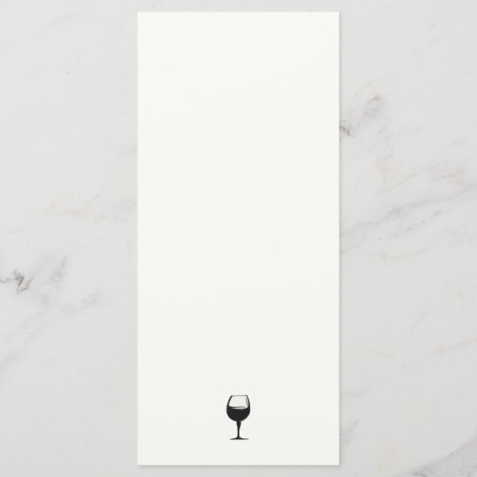 Delicate Modern Black and White Wedding Menu メニュー (裏面)