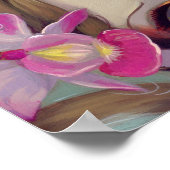 Delicate Orchid Mermaid Art Print ポスター (角)