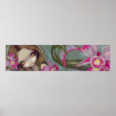 Delicate Orchid Mermaid Art Print ポスター (正面)