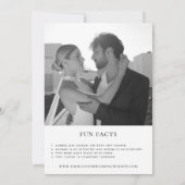 Delicate Our Love Story Infographic Photo Wedding 招待状 (裏面)