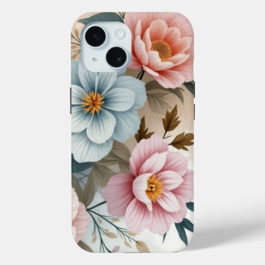 Delicate Pastel Floral  Case-Mate iPhoneケース (裏面)