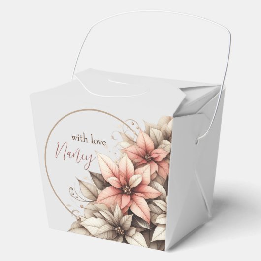 Delicate Pastel Floral Gift Box フェイバーボックス (正面)
