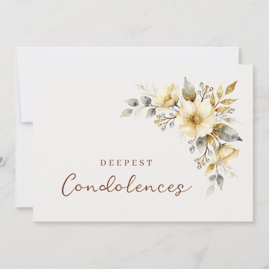 Delicate Pastel Ivory Tones Floral Corner Sympathy (正面)