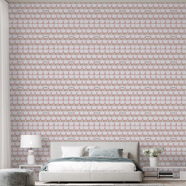 Delicate Pastel Pattern Peel and Stick Wallpaper 壁紙 (寝室)