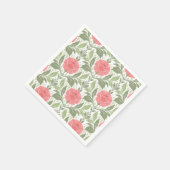 Delicate peonies スタンダードカクテルナプキン (角)