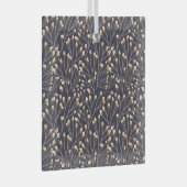 Delicate Pink Buds on Brown Branches ガラスオーナメント (正面右)