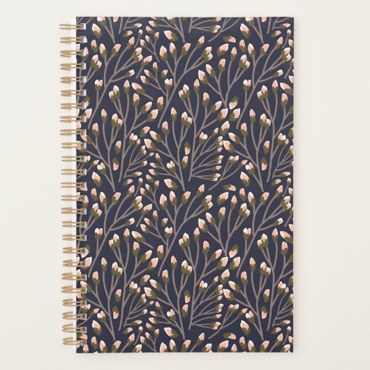 Delicate Pink Buds on Brown Branches プランナー手帳 (正面)