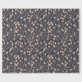 Delicate Pink Buds on Brown Branches ラッピングペーパー (フラット)